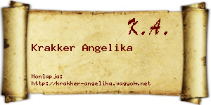 Krakker Angelika névjegykártya